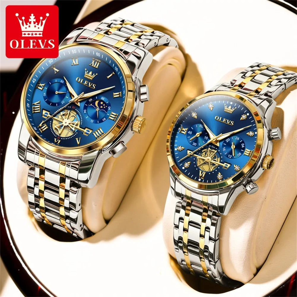 CHENXI Couple Watch Stainless Steel Strap Fashion Men Women Quartz Wristwatches Gifts Items His Hers Watch Sets Free Shipping