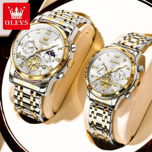CHENXI Couple Watch Stainless Steel Strap Fashion Men Women Quartz Wristwatches Gifts Items His Hers Watch Sets Free Shipping