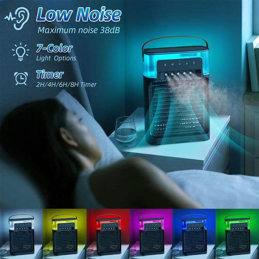 Mini Air Cooler Remote Control Black ABS