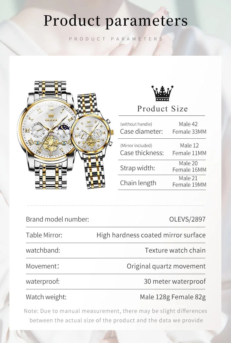 CHENXI Couple Watch Stainless Steel Strap Fashion Men Women Quartz Wristwatches Gifts Items His Hers Watch Sets Free Shipping