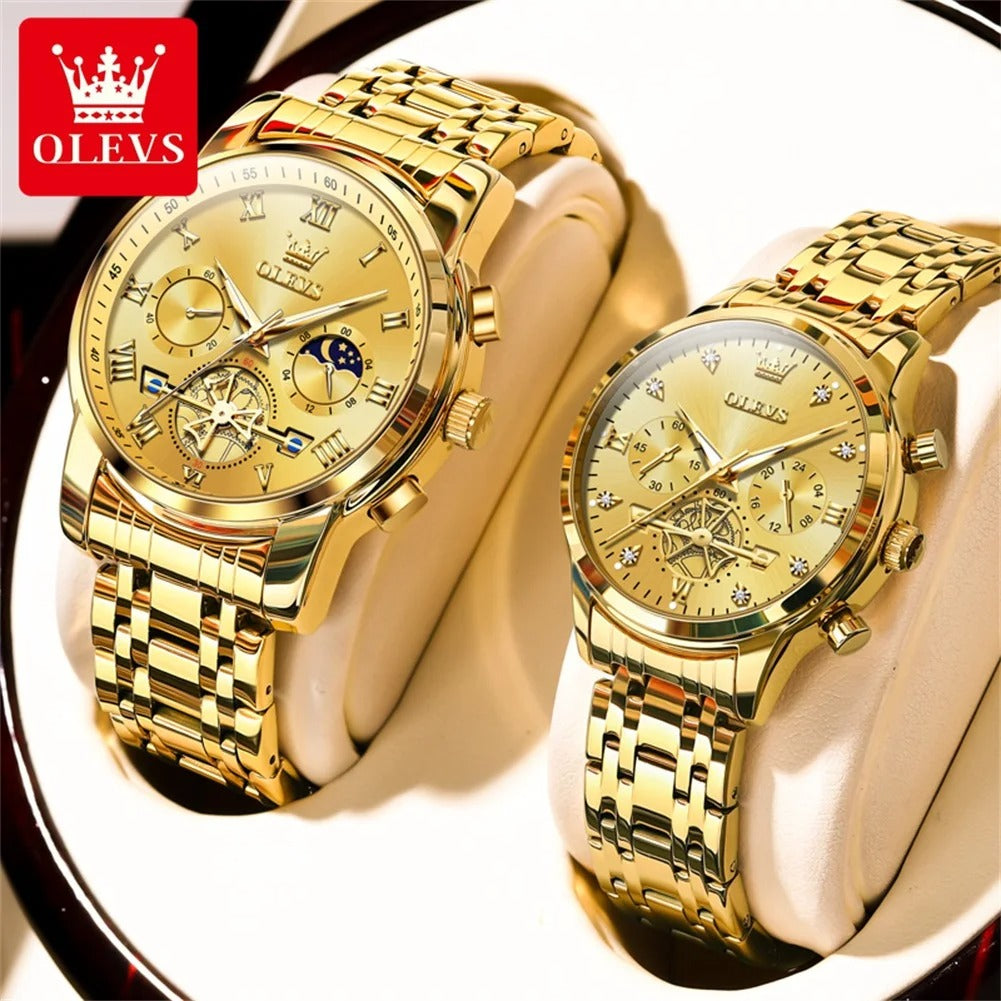 CHENXI Couple Watch Stainless Steel Strap Fashion Men Women Quartz Wristwatches Gifts Items His Hers Watch Sets Free Shipping