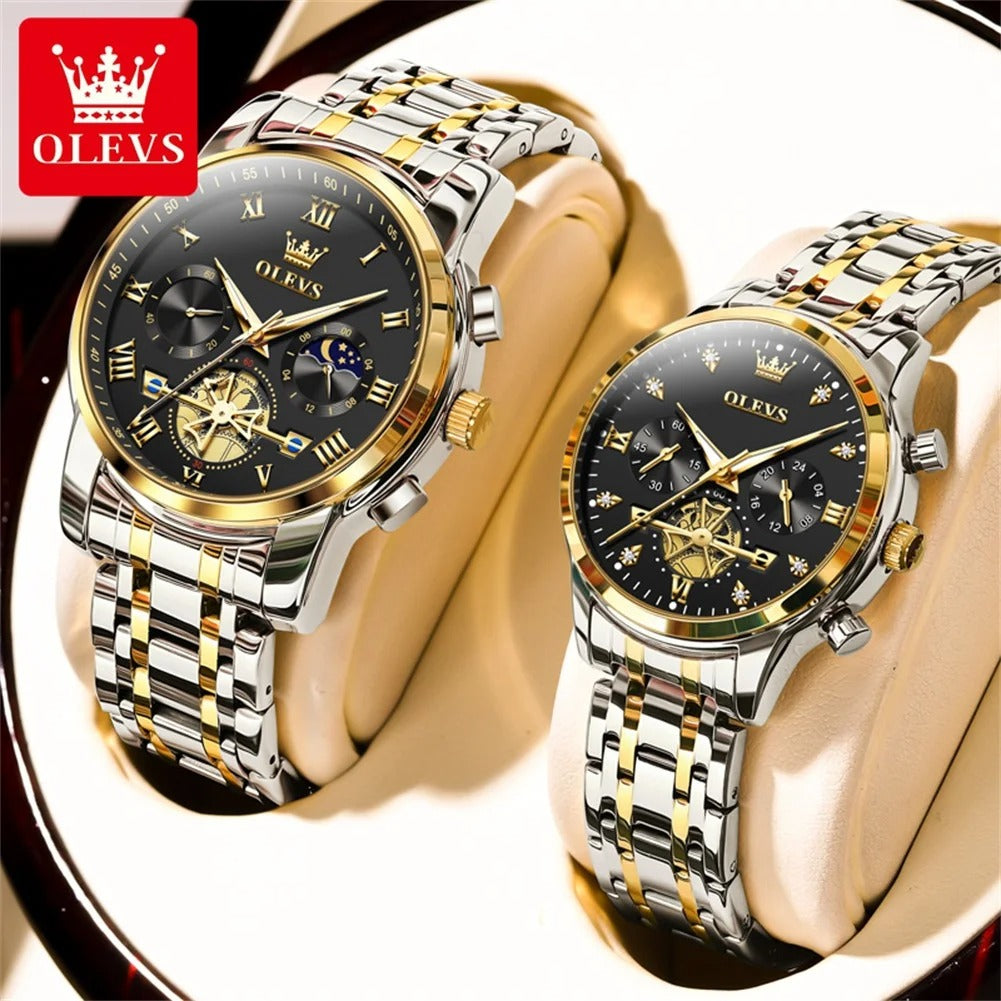 CHENXI Couple Watch Stainless Steel Strap Fashion Men Women Quartz Wristwatches Gifts Items His Hers Watch Sets Free Shipping
