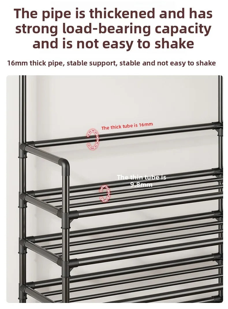 Multi-layer Door-mounted Shoe Hat Rack - Simple Assembly Household Integrated Multi-functional Storage Cabinet for Home Use