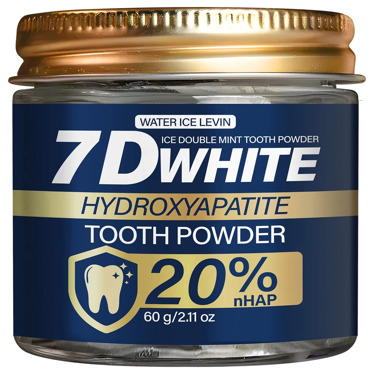 Charcoal Whitening & Hydroxyapatite Tooth Powder 60g, 20% nHAP Toothpaste Powder, Double Mint for Fresh Breath, Oral Care
