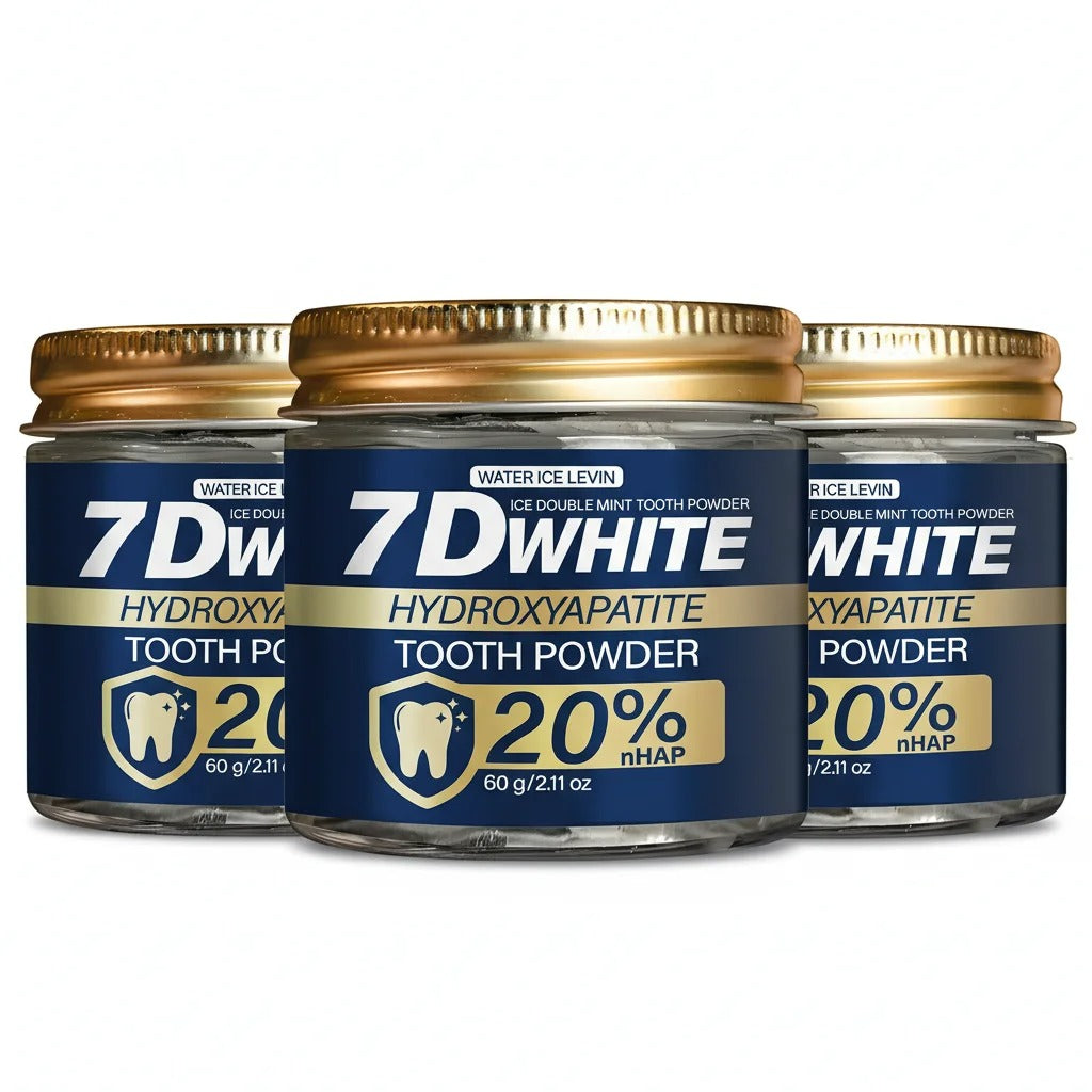 Charcoal Whitening & Hydroxyapatite Tooth Powder 60g, 20% nHAP Toothpaste Powder, Double Mint for Fresh Breath, Oral Care