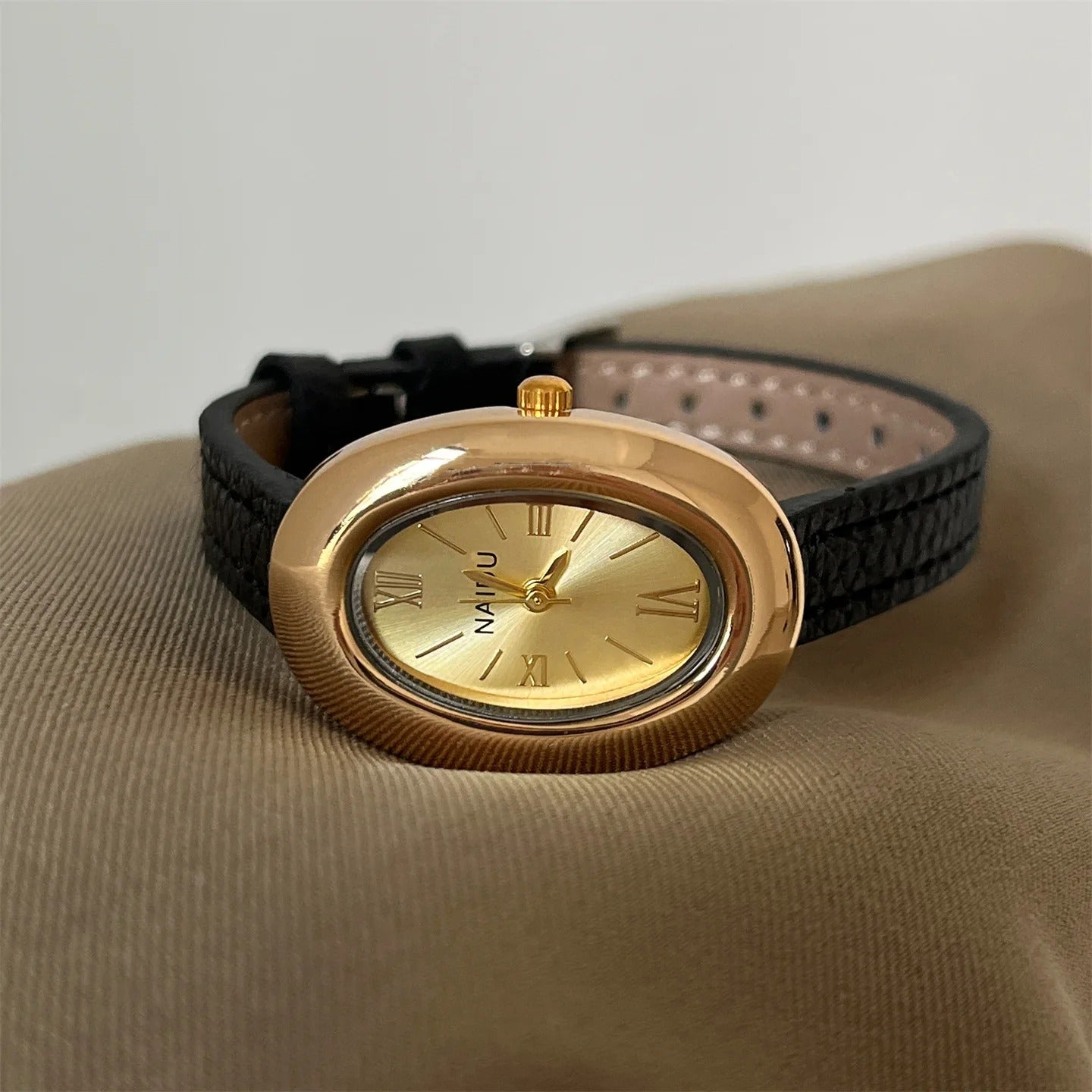 Elegant Oval Dial Women Watch Casual Leather Band Analog Quartz Watches Female Wristwatch Dropshipping Clock Reloj De Mujer